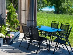 Beliani 6-Istuttava Ulkoruokailuryhma Teras Musta Livo Clearance