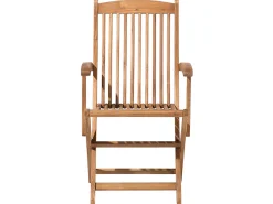 Beliani 8-Istuttava Ulkoruokailuryhma Aurinkovarjolla Akasiapuu Beige/Sininen Maui Sale