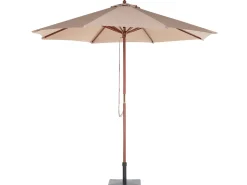 Beliani 8-Istuttava Ulkoruokailuryhma Aurinkovarjolla Akasiapuu Beige/Sininen Maui Sale