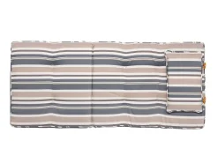 Beliani 8-Istuttava Ulkoruokailuryhma Aurinkovarjolla Akasiapuu Beige/Sininen Maui Sale