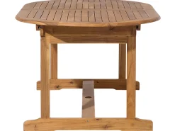 Beliani 8-Istuttava Ulkoruokailuryhma Aurinkovarjolla Akasiapuu Beige/Sininen Maui Sale