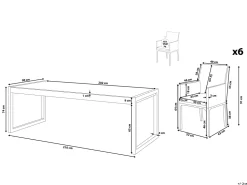 Beliani 6-Istuttava Ulkoruokailuryhma Alumiini Harmaa Bacoli Best Sale