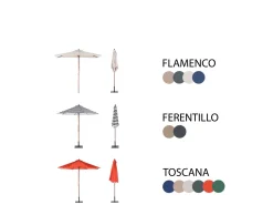 Beliani 6-Istuttava Ulkoruokailuryhma Aurinkovarjolla Vaalea Akasiapuu Maui Outlet