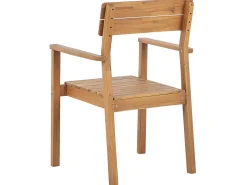 Beliani 4-Istuttava Ulkoruokailuryhma Vaalea Akasiapuu Fornelli New