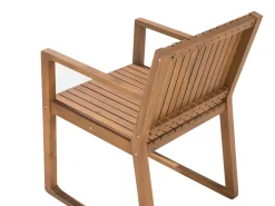 Beliani 8-Istuttava Ulkoruokailuryhma Akaasia Vaalea Puu Sassari Cheap