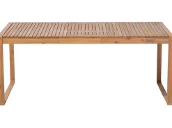 Beliani 8-Istuttava Ulkoruokailuryhma Akaasia Vaalea Puu Sassari Cheap