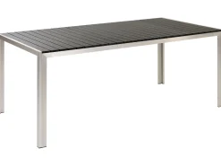 Beliani 6-Istuttava Ulkoruokailuryhma Alumiini Musta Nardo Shop