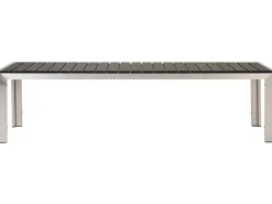 Beliani 6-Istuttava Ulkoruokailuryhma Alumiini Musta Nardo Shop