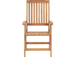 Beliani 6-Istuttava Ulkoruokailuryhma Aurinkovarjolla Vaalea Akasiapuu Java Best Sale