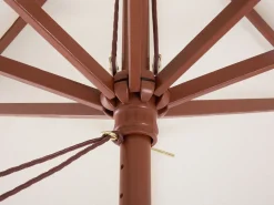 Beliani 6-Istuttava Ulkoruokailuryhma Aurinkovarjolla Vaalea Akasiapuu Java Best Sale