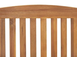 Beliani 6-Istuttava Ulkoruokailuryhma Aurinkovarjolla Vaalea Akasiapuu Java Best Sale