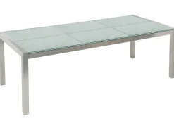 Beliani 6-Istuttava Ulkoruokailuryhma 3-Osainen Lasitaso Tekstiilituolit Musta Grosseto Flash Sale