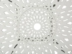 Beliani 4-Istuttava Ulkoruokailuryhma Alumiini Valkoinen Ancona Cheap