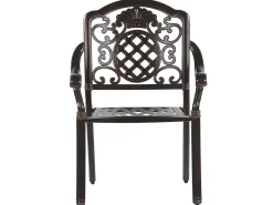 Beliani 4-Istuttava Ulkoruokailuryhma Aurinkovarjolla Alumiini Tummanruskea Salento Flash Sale