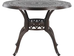 Beliani 4-Istuttava Ulkoruokailuryhma Aurinkovarjolla Alumiini Tummanruskea Salento Flash Sale