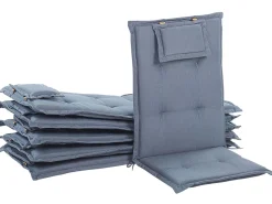 Beliani 6-Istuttava Ulkoruokailuryhma Akasiapuu Sininen Toscana Cheap