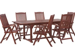 Beliani 6-Istuttava Ulkoruokailuryhma Akasiapuu Sininen Toscana Cheap