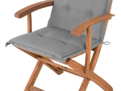 Beliani 8-Istuttava Ulkoruokailuryhma Aurinkovarjolla Akasiapuu Harmaa Maui Hot