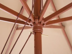 Beliani 8-Istuttava Ulkoruokailuryhma Aurinkovarjolla Akasiapuu Harmaa Maui Hot