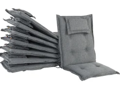 Beliani 8-Istuttava Ulkoruokailuryhma Aurinkovarjolla Akasiapuu Harmaa Maui Hot