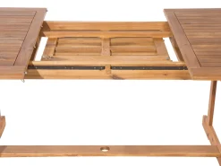 Beliani 8-Istuttava Ulkoruokailuryhma Aurinkovarjolla Akasiapuu Harmaa Maui Hot