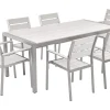 Beliani 6-Istuttava Ulkoruokailuryhma Alumiini Valkoinen Vernio Cheap