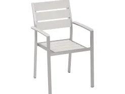 Beliani 6-Istuttava Ulkoruokailuryhma Alumiini Valkoinen Vernio Cheap