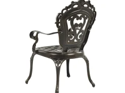 Beliani 4-Istuttava Ulkoruokailuryhma Aurinkovarjolla Alumiini Ruskea Sapri Sale