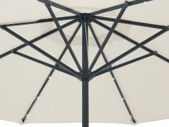 Beliani 4-Istuttava Ulkoruokailuryhma Aurinkovarjolla Alumiini Ruskea Sapri Sale