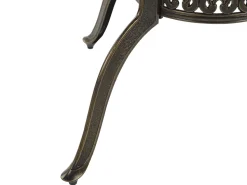 Beliani 4-Istuttava Ulkoruokailuryhma Aurinkovarjolla Alumiini Ruskea Sapri Sale