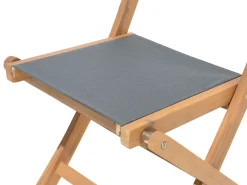 Beliani 8-Istuttava Ulkoruokailuryhma Ja Aurinkotuolit Akaasia Vaalea Puu Cesana Cheap