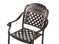 Beliani 4-Istuttava Ulkoruokailuryhma Alumiini Grilli Tummanruskea Manfria Clearance