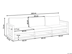 Beliani 3-Istuttava Ulkosohva Akaasia Mahonginruskea Timor Ii Cheap