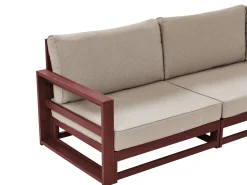 Beliani 3-Istuttava Ulkosohva Akaasia Mahonginruskea Timor Ii Cheap