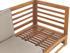 Beliani 2-Istuttava Ulkosohva Akasiapuu Ruskeanharmaa Trani Discount