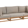 Beliani 3-Istuttava Ulkosohva Akasiapuu Ruskeanharmaa Trani Shop