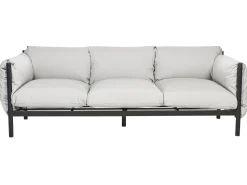 Beliani 3-Istuttava Ulkosohva Alumiini Vaaleanharmaa Esperia Best