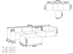 Beliani 4-Istuttava Ulkosohva Ja Rahi Kangas Beige Arezzo Clearance