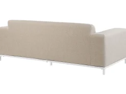 Beliani 3-Istuttava Ulkosohva Kangas Beige/Valkoinen Rovigo Clearance