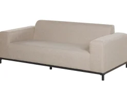 Beliani 3-Istuttava Ulkosohva Kangas Beige/Musta Rovigo Cheap