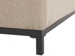 Beliani 3-Istuttava Ulkosohva Kangas Beige/Musta Rovigo Cheap