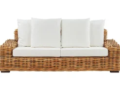 Beliani 3-Istuttava Ulkosohva Rottinkinen Ruskea Forli Flash Sale