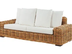 Beliani 3-Istuttava Ulkosohva Rottinkinen Ruskea Forli Flash Sale