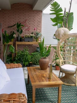 Beliani 3-Istuttava Ulkosohva Rottinkinen Ruskea Forli Flash Sale