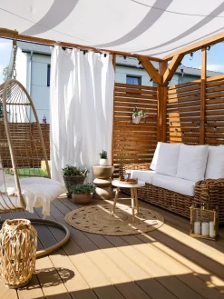 Beliani 3-Istuttava Ulkosohva Rottinkinen Ruskea Forli Flash Sale