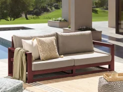 Beliani 2-Istuttava Ulkosohva Sertifioitu Akaasia Mahonginruskea Timor Ii Best Sale