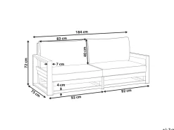 Beliani 2-Istuttava Ulkosohva Sertifioitu Akaasia Mahonginruskea Timor Ii Best Sale