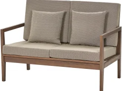 Beliani 7-Istuttava Ulkosohvaryhma Sertifioitu Akaasia Tumma Puu Pataja Store