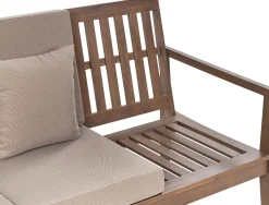 Beliani 7-Istuttava Ulkosohvaryhma Sertifioitu Akaasia Tumma Puu Pataja Store