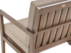 Beliani 7-Istuttava Ulkosohvaryhma Sertifioitu Akaasia Tumma Puu Pataja Store